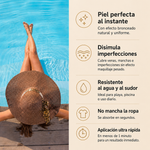 SilkBronze Pro™ — Resultado efecto aerógrafo en piernas