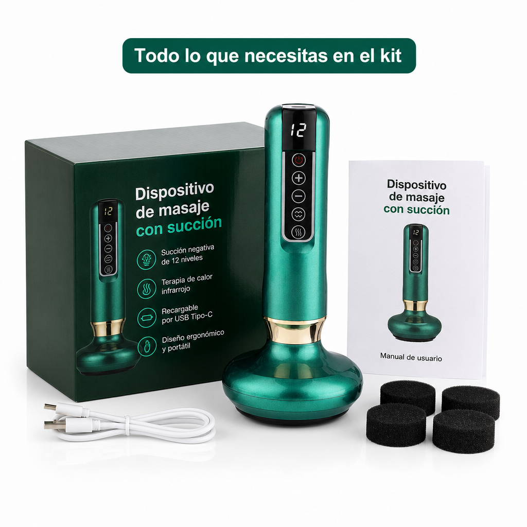 MassagePro CelluVac™ — Masajeador Anticelulítico Succión + Calor